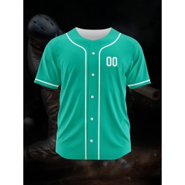 [Polyester Jersey] 100% Polyester Customizable Youngsters Baseball Jersey | Breathable & Washable, All-Over Print, Loose Fit, Sports & Casual Style for Boys & Girls - Perfect for Parties, Beach, Festive Occasions, Party Attire|Sporty Outfit