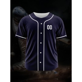 [Polyester Jersey] 100% Polyester Customizable Youngsters Baseball Jersey | Breathable & Washable, All-Over Print, Loose Fit, Sports & Casual Style for Boys & Girls - Perfect for Parties, Beach, Festive Occasions, Party Attire|Sporty Outfit