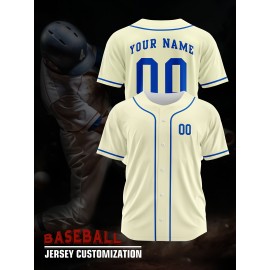 [Polyester Jersey] 100% Polyester Customizable Youngsters Baseball Jersey | Breathable & Washable, All-Over Print, Loose Fit, Sports & Casual Style for Boys & Girls - Perfect for Parties, Beach, Festive Occasions, Party Attire|Sporty Outfit