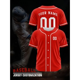 [Polyester Jersey] 100% Polyester Customizable Youngsters Baseball Jersey | Breathable & Washable, All-Over Print, Loose Fit, Sports & Casual Style for Boys & Girls - Perfect for Parties, Beach, Festive Occasions, Party Attire|Sporty Outfit