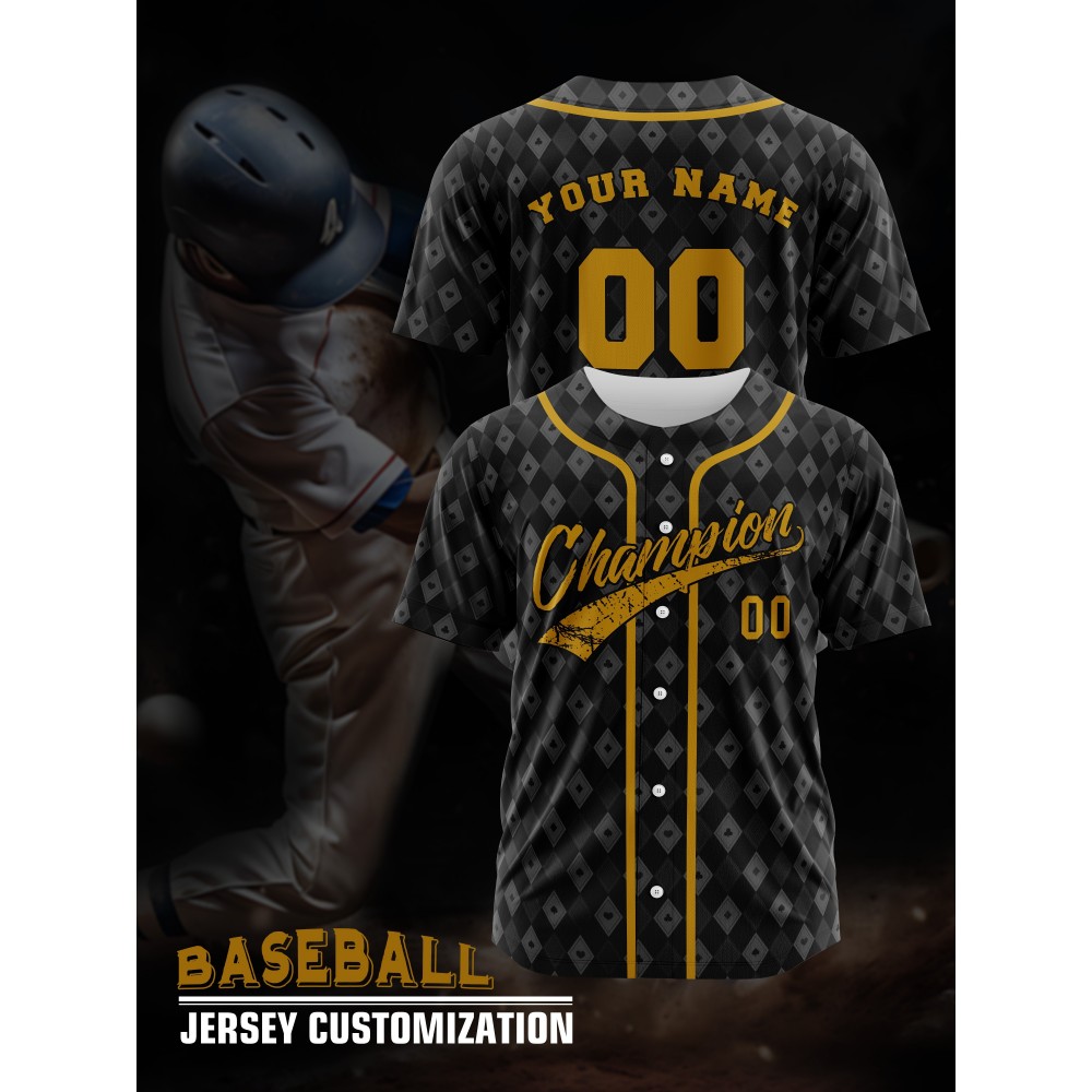 Custom Kids Baseball Jersey - Breathable Polyester 100% Knit Fabric, Short Sleeve, Baseball Collar, All Over Print, Loose Fit for Boys & Girls, Ideal for Sports, Training, Beach, Parties - Spring/Summer/Fall