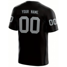 Customized Football Jersey - Personalized Team Name & Number, V-Neck Sportswear, Lightweight Summer Football Shirt with Bold Print, Casual or Team Uniform for Sports & Casual Wear