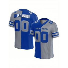 Customized Football Jersey - Personalized Team Name & Number, V-Neck Sportswear, Lightweight Summer Football Shirt with Bold Print, Casual or Team Uniform for Sports & Casual Wear