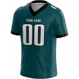 Customized Football Jersey - Personalized Team Name & Number, V-Neck Sportswear, Lightweight Summer Football Shirt with Bold Print, Casual or Team Uniform for Sports & Casual Wear