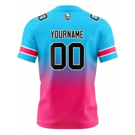 Customizable Women'S Football Jersey - Personalized Name, Number & Logo, Comfort Fit for Sports, Training & Casual Wear, Summer V-Neck T-Shirt with Bold Yellow & Red Design, Football Jersey, Nonelastic Fabric