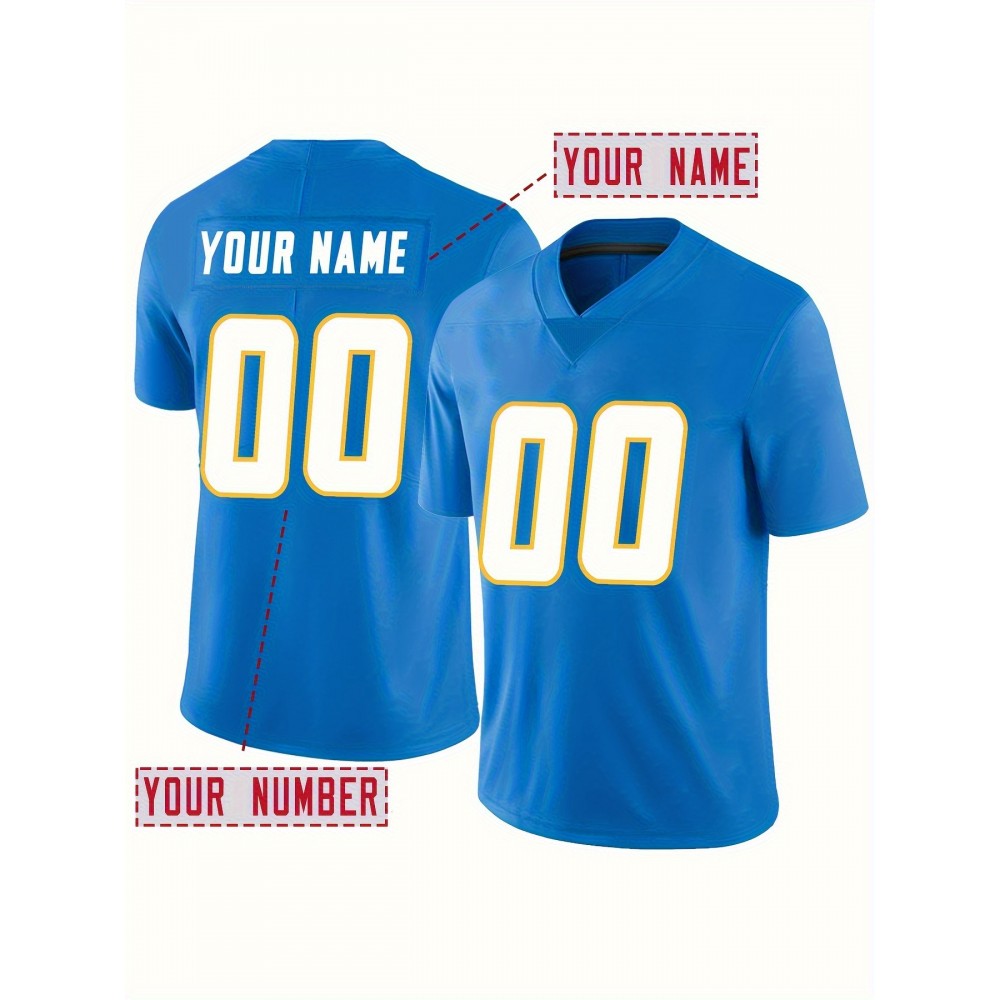 Women's plus-size custom football shirts personalized names and numbers, soft and breathable fabric for sports