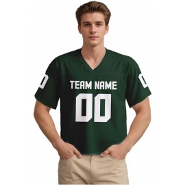 Customizable Women'S Football Jersey - Personalized Name & Number, V-Neck, Short Sleeve, Breathable Non-Stretch Fabric, Summer Sports Jersey, Perfect Gift for Women'S Fans, Football Jersey, Fan Merchandise, Standard Size, Stretchy Fabric
