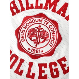 Men'S Basketball Jersey with Embroidered Name and Number, Short Sleeve Polyester Mesh Sports Vest, White Red, Sizes S-3XL, Basketball Accessories