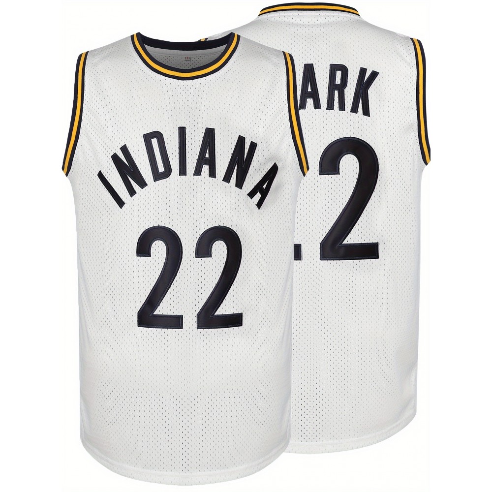 Men's #22 Embroidered Basketball Jersey - Breathable Mesh Sleeveless Sports Shirt for All Seasons, Perfect for Parties, Outdoor Activities & Team Sports, Festive Sports Attire | Classic Jersey Design | Versatile Clothing