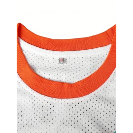 Stitched #33 Men's Basketball Jersey, Breathable Sleeveless Embroidered Uniform Shirt, Polyester, Green & White, Loose Fit, Perfect for Sports, Outdoor Activities, and Casual Wear