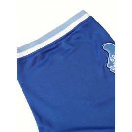 Men's #69 Blue American Football Jersey - V-Neck, Name & Number, Breathable Polyester, Loose Fit for Team Sports, Parties & Events, Sizes S-3XL