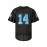 Men's #14 Black American Football Jersey - Stitched Name & Number, Breathable Polyester, V-Neck, Machine Washable - Ideal for Team Sports, Parties & Casual Wear, Football Clothes