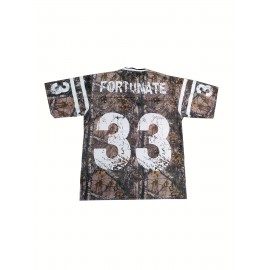 1pc Men'S Black Football Jersey - Polyester Sports Sweatshirt with Embroidered Letter and Number, V-Neck, Slight Stretch, Loose Fit for Party and Team Sports, Four Seasons - Sizes S-3XL