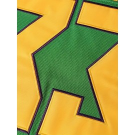 Men's Ice Hockey Set # 33 Green Classic Retro Embroidered Ice Hockey Shirt Breathable Sweating Training Jersey