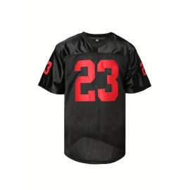 Men'S Retro #23 Black Football Jersey Name & Number Graphic