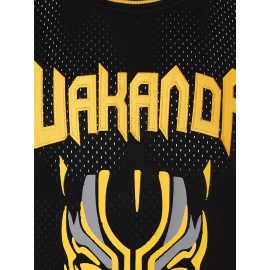 2 Embroidered Basketball Jersey Top Black