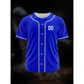 [Polyester Jersey] 100% Polyester Customizable Youngsters Baseball Jersey | Breathable & Washable, All-Over Print, Loose Fit, Sports & Casual Style for Boys & Girls - Perfect for Parties, Beach, Festive Occasions, Party Attire|Sporty Outfit