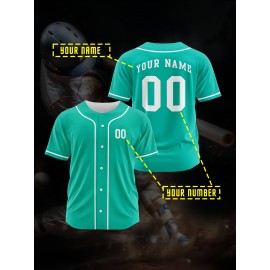 [Polyester Jersey] 100% Polyester Customizable Youngsters Baseball Jersey | Breathable & Washable, All-Over Print, Loose Fit, Sports & Casual Style for Boys & Girls - Perfect for Parties, Beach, Festive Occasions, Party Attire|Sporty Outfit