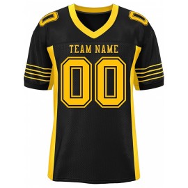 Custom Mesh Football Jersey - Personalized Practice Jerseys for Women, Stitched and Printed Name& Number, Lightweight& Breathable for Training and Games