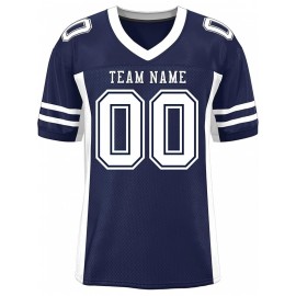 Custom Mesh Football Jersey - Personalized Practice Jerseys for Women, Stitched and Printed Name& Number, Lightweight& Breathable for Training and Games